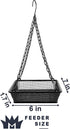 Hanging Bird Feeder with Mesh Tray, Black